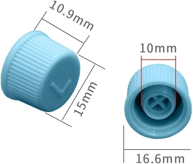 Weicoca 2 Pcs Blue Replacement High and Low Pressure Valve Caps -Leakproof R134a AC System Charging Port Caps or Car Air Conditioning- Auto Parts Easy to Use - Image 4